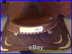 Circle Y 15 Brown With Silver Trim Trail Work Western Saddle NO RESERVE