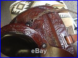 Circle Y Brown Tooled Leather Park & Trail Western Saddle 17