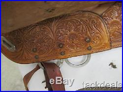 Circle Y Fancy Show Saddle Floral Silver Mint Used Condition
