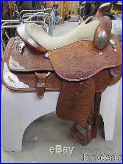 Circle Y Fancy Show Saddle Floral Silver Mint Used Condition