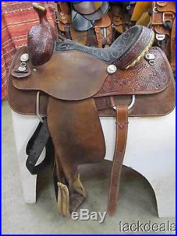 Circle Y Hand Made All Around Roping Saddle 15 Lightly Used NICE