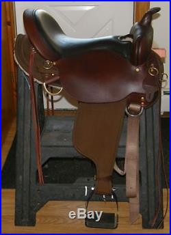 Circle Y High Horse Eldorado Saddle Leather & Cordura 17 Seat Brown