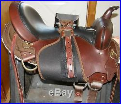 Circle Y High Horse Eldorado Saddle Leather & Cordura 17 Seat Brown