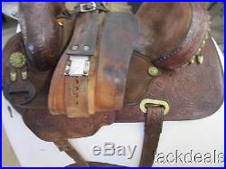 Circle Y Martha Josey Flex Barrel Saddle 14 1/2 Dark Oil Used