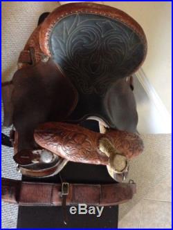 Circle Y Martha josey Barrel Saddle 14 Turqoise & Silver Breast Collar & Bridle