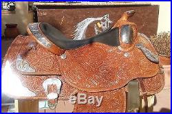 Circle Y Show Saddle, 16 Western Saddle, Montana Real silver Accents