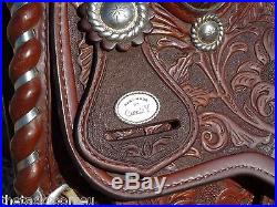 Circle Y Vintage Laced Engraved Show Saddle 15 Equitation