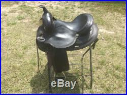 Circle Y black leather Arabian Saddle