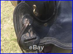 Circle Y black leather Arabian Saddle