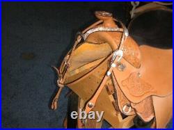 Circle Y show saddle 16 black seat. Light oil, headstall, breastcollar set