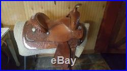 Circle y show saddle set 15in with matching bridle and breast collar