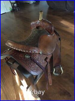 Cleburne saddle western horse 17in cutting