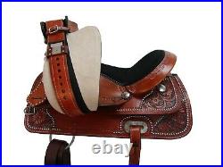 Comfy Trail Saddle 17 16 15 Pleasure Horse Floral Tooled Leather Western Tack