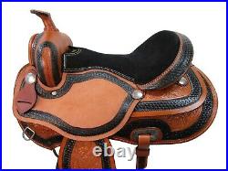 Comfy Trail Western Horse Saddle 15 16 17 18 Pleasure Tooled Leather Tack Set