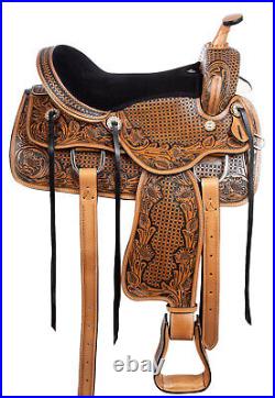 Comfy Trail Western Horse Saddle 16 17 18 Pleasure Barrel Leather Tack