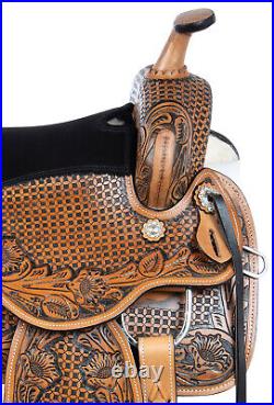 Comfy Trail Western Horse Saddle 16 17 18 Pleasure Barrel Leather Tack