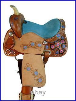Comfy Trail Western Saddle 10 12 13 Pleasure Horse Floral Tooled Leather Tack