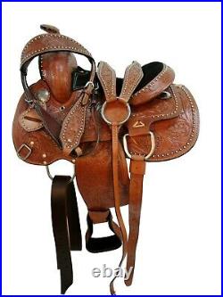 Comfy Trail Western Saddle 15 16 17 Pleasure Floral Tooled Horse Leather Package