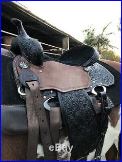Corriente Barrel and Trail Equestrian Saddle Brand New 16 inch Dark oil