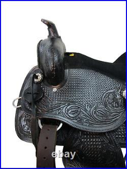 Cowgirl Barrel Racing Pleasure Western Horse Tooled Leather Tack Set 15 16 17 18