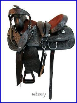 Cowgirl Barrel Racing Saddle Western Horse 15 16 17 18 Pleasure Tooled Leather