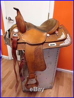 Crates MUSTANG 16 Western Silver Show Horse Saddle #212 nr