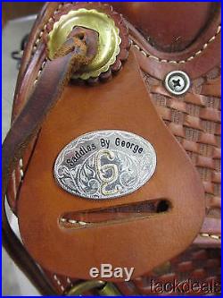 Custom Made George Holt Maker Wade Ranch Saddle Lightly Used GORGEOUS