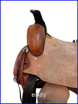 Custom Made Ranch Saddle Roping Roper Basket Tooled Leather Tack Set 15 16 17 18