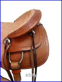 Custom Made Ranch Saddle Roping Roper Basket Tooled Leather Tack Set 15 16 17 18