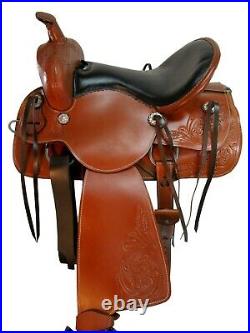 Custom Made Western Saddle 15 16 17 18 Barrel Racing Pleasure Tooled Leather Set