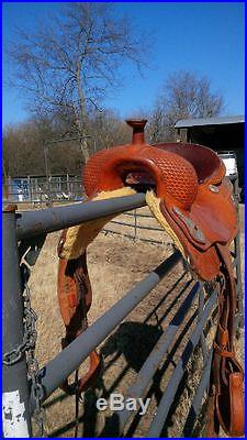 Cutting Horse Saddle Custom Made Show with Silver