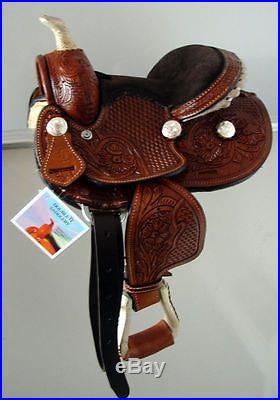 DOUBLE T 10OR12 CHILDS CHILDRENS WESTERN HORSE SADDLE