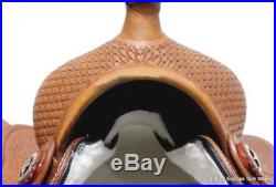 D. A. Brand 10 Tan Leather Child's Western Pony Saddle Black Suede Seat Equine
