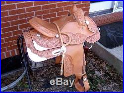 Dakota 14 Silver Plated Youth Show Saddle with Full QH Bars