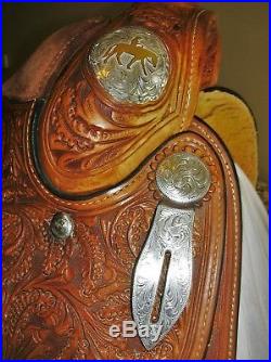 Dale Chavez Acorn Tooled Western Sterling Silver Show Saddle Fqhb 16