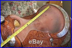 Dale Chavez Acorn Tooled Western Sterling Silver Show Saddle Fqhb 16