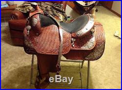 Dale Chavez Custom Show Saddle With Matching Breast Collar Gorgeous! 16 Fqhb