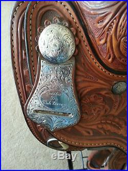 Dale Chavez show saddle 16 with beautiful sterling silver