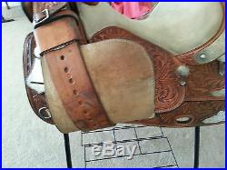 Dale Chavez show saddle 16 with beautiful sterling silver