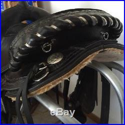Dixieland Gaited Saddle, 16, Silver, Endurance Model, 8 Gullet, Very Good Cond