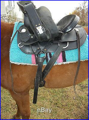 Dixieland western saddle gaited trail endurance 16 black show