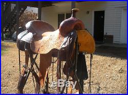 Don Rich Reined Cow Horse/Ranch Horse Saddle, 17 Seat, with Accessories