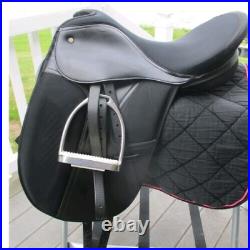 Dressage english saddle 15 on Eco- leather buffalo black with drum dye finish