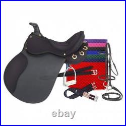 Equiroyal Eclipse By Tough 1 Pro Am Trail Saddle With Horn 6 Piece Package