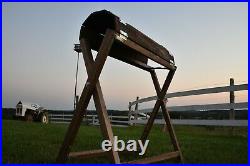Foldable wood saddle stand