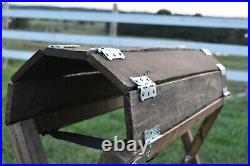 Foldable wood saddle stand