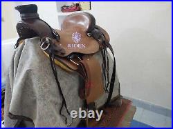 Fork Wade Tree Gullet Western Leather Horse Tack Saddle With Set Free Shipping