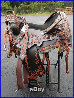 Gaited 15 16 Barrel Saddle Racing Show Pleasure Leather Western Horse Saddle Set