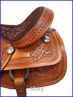 Gaited Horse Western Saddle Pleasure Trail Tooled Leather Tack Set 15 16 17 18