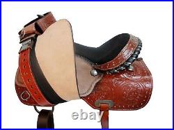 Gaited Western Horse Saddle 18 17 16 15 Pleasure Floral Tooled Leather Trail Set